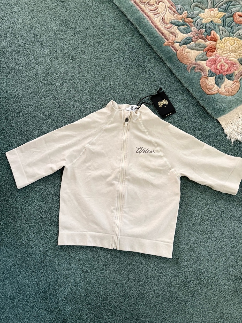 Darc Sport Cream Zip-Front Cropped Jacket